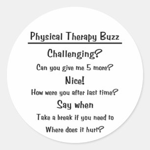 Physical Therapy Buzz Sticker
