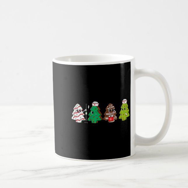 Physical Therapy Christmas Cake Tree Nurse Xmas Pa Coffee Mug (Right)