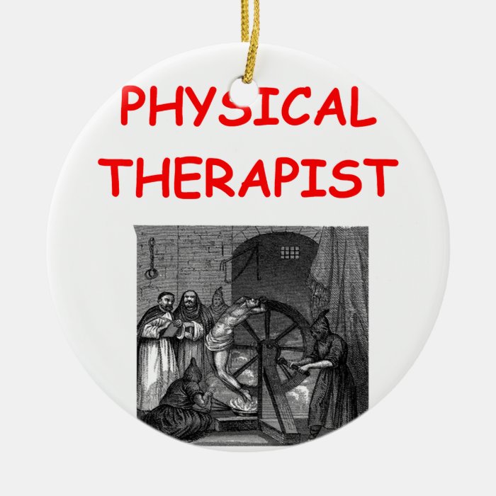 physical therapy christmas ornament