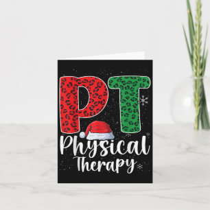 Physical Therapy Christmas Santa Hat Pt Therapist Card