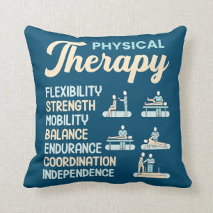 Physical Therapy Description Funny Therapist Throw Pillow
