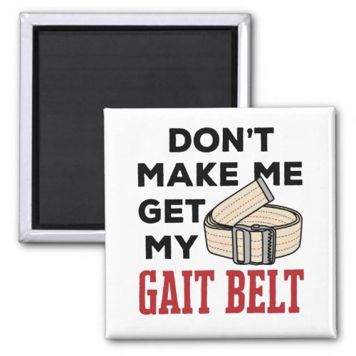Physical Therapy Dont Make Me Get My Gait Belt Magnet