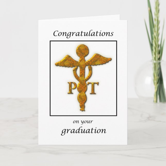 Physical Therapy Graduation Congratulations Card (Front)