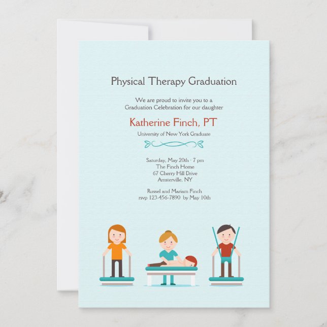 Physical Therapy Graduation Invitation (Front)
