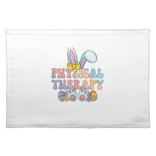Physical Therapy Happy Easter Bunny Eggs PT Therap Cloth Placemat