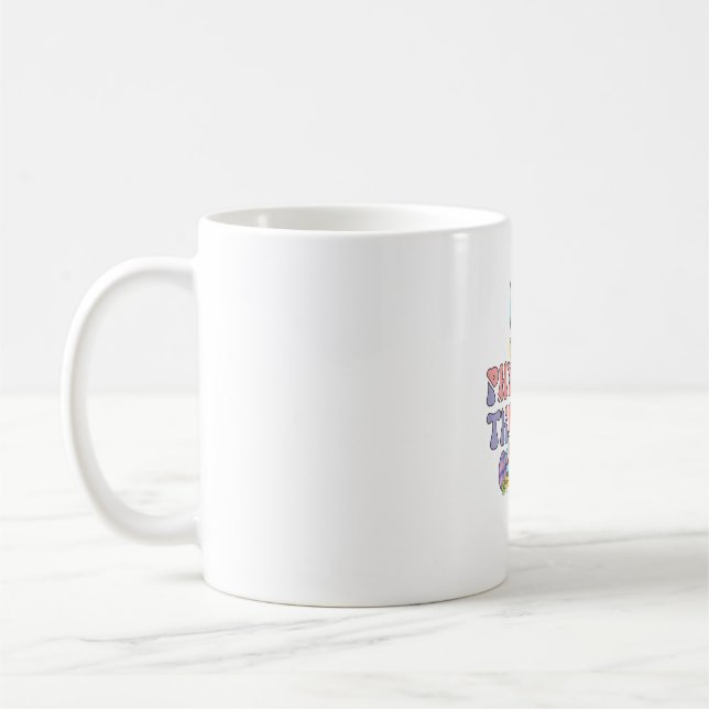 Physical Therapy Happy Easter Bunny Eggs PT Therap Coffee Mug (Left)