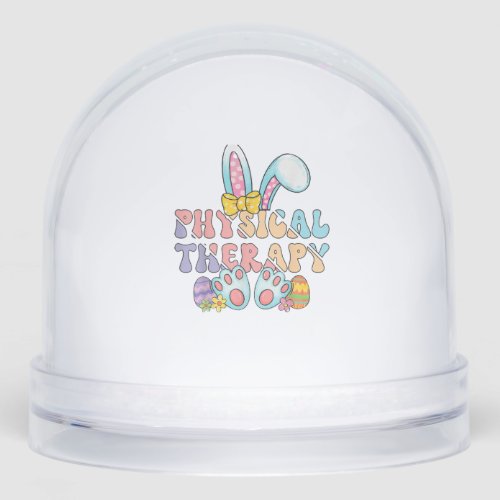 Physical Therapy Happy Easter Bunny Eggs PT Therap Snow Globe