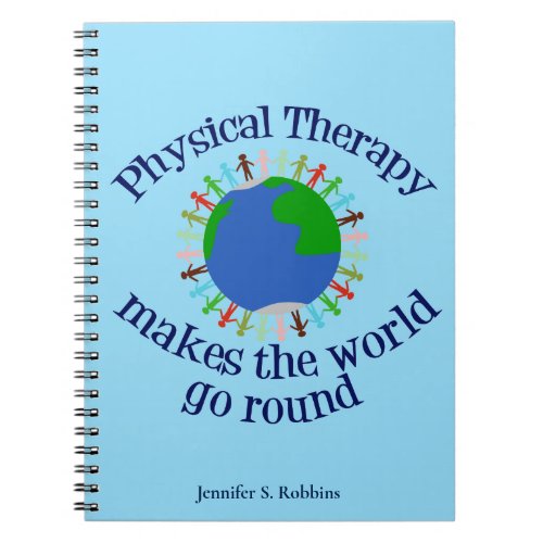 Physical Therapy Inspirational Quote Monogram PT Notebook