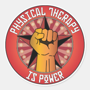 Physical Therapy Is Power Classic Round Sticker