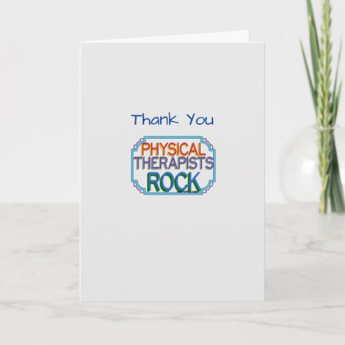 Physical Therapy Medical Thank You card