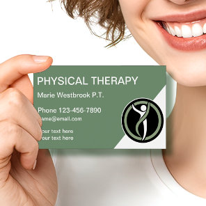 Physical Therapy Modern Business Cards New