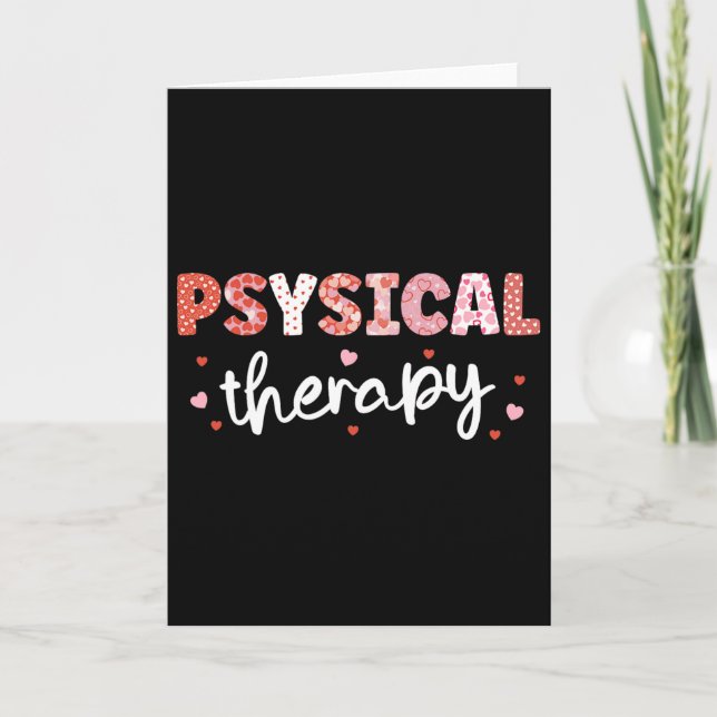 Physical Therapy Nurse Valentine’s Day Rn Icu Er V Card (Front)