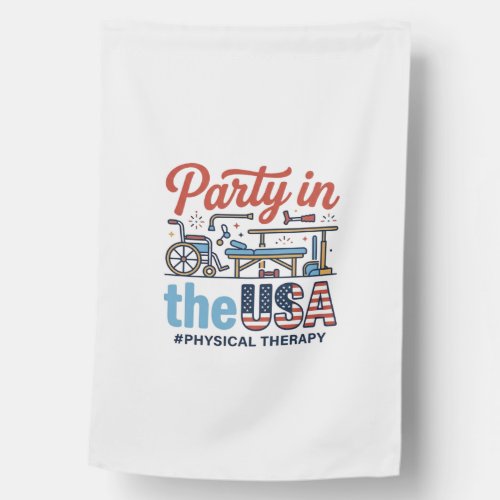 Physical Therapy Party in the USA Vintage T-Shirt_ House Flag