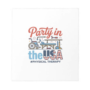 Physical Therapy Party in the USA Vintage T-Shirt_ Notepad