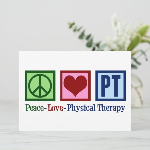 Physical Therapy Peace Love PT Card