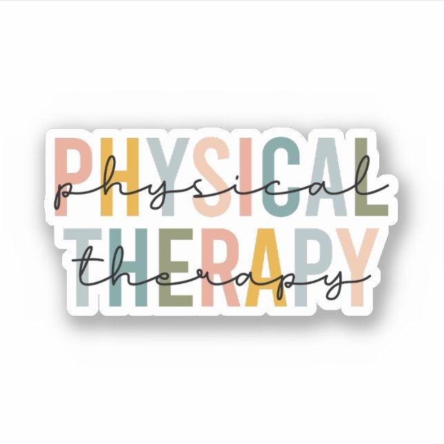 Physical Therapy, Physical Therapist Assistant PTA Sticker (Front)