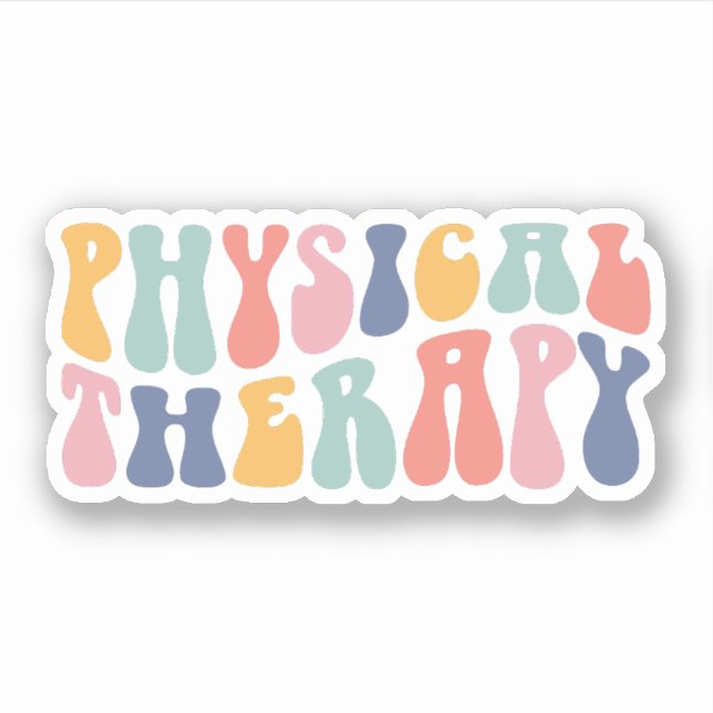 Physical Therapy, Physical Therapist Assistant PTA Sticker (Front)