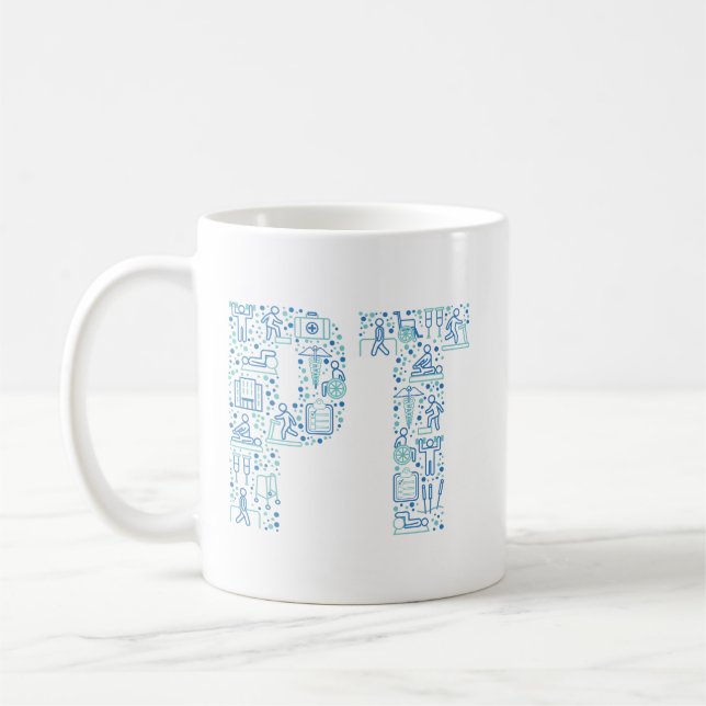 Physical Therapy PT Coffee Mug (Left)
