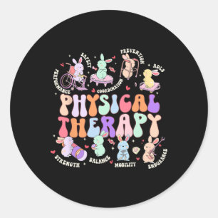 Physical Therapy Pt Physical Therapist Easter Day Classic Round Sticker