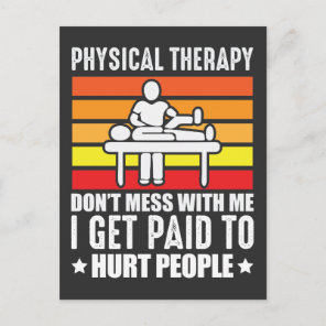 Physical Therapy PT physio massage assistant Postcard