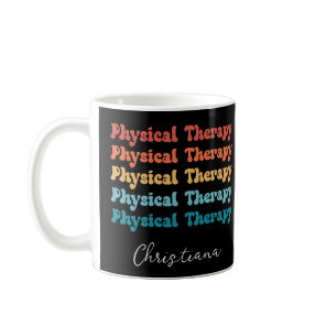 Physical Therapy PT Retro PT Grad Custom Gift Coffee Mug