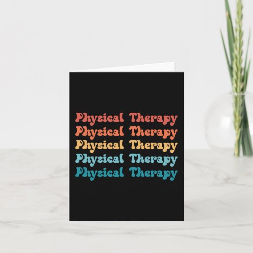 Physical Therapy PT Retro PT Grad Gifts Card
