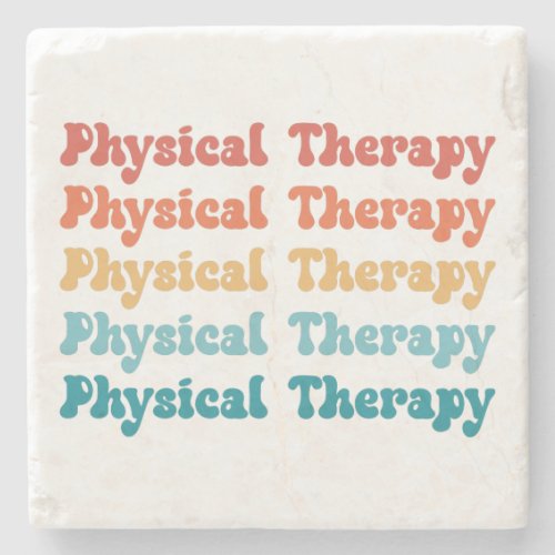 Physical Therapy PT Retro PT Grad Gifts Stone Coaster