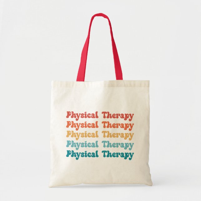 Physical Therapy PT Retro PT Grad Gifts Tote Bag (Front)