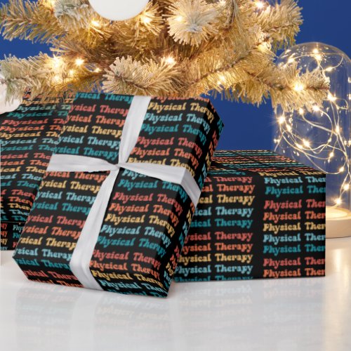 Physical Therapy PT Retro PT Grad Gifts Wrapping Paper