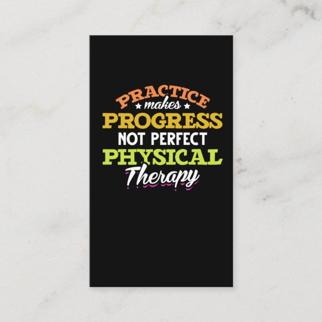 Physical Therapy Quote Physical Therapist Business Card (Front)