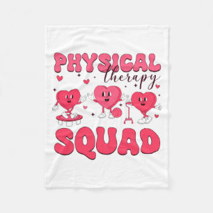 Physical Therapy Squad Valentines Day Pt Pta Vale  Fleece Blanket