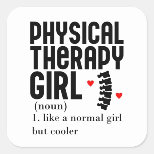 Physical Therapy Square Sticker