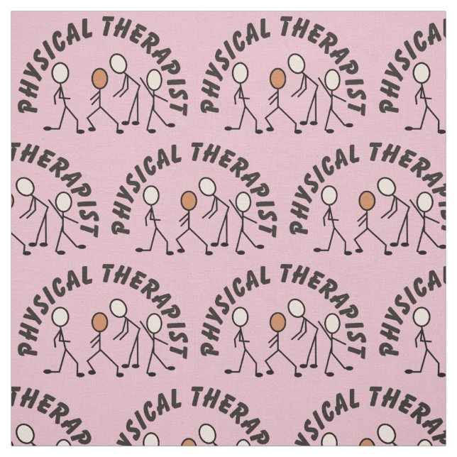 Physical Therapy Stick People 2 Fabric (Swatch)