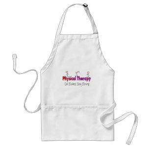 Physical Therapy Stick People Design Adult Apron