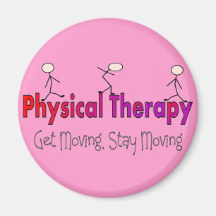Physical Therapy Stick People Design Magnet
