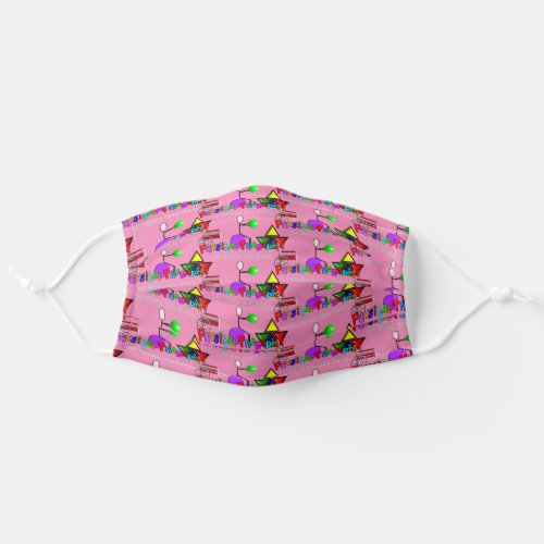 Physical Therapy Theme Pink Adult Cloth Face Mask