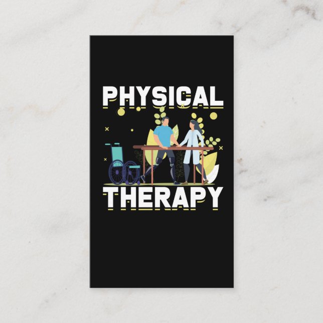 Physical Therapy Working Physiotherapy Occupation Business Card (Front)