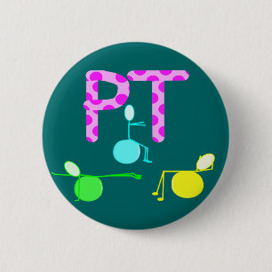 Physical Therpist Gifts With Unique Graphics Pinback Button