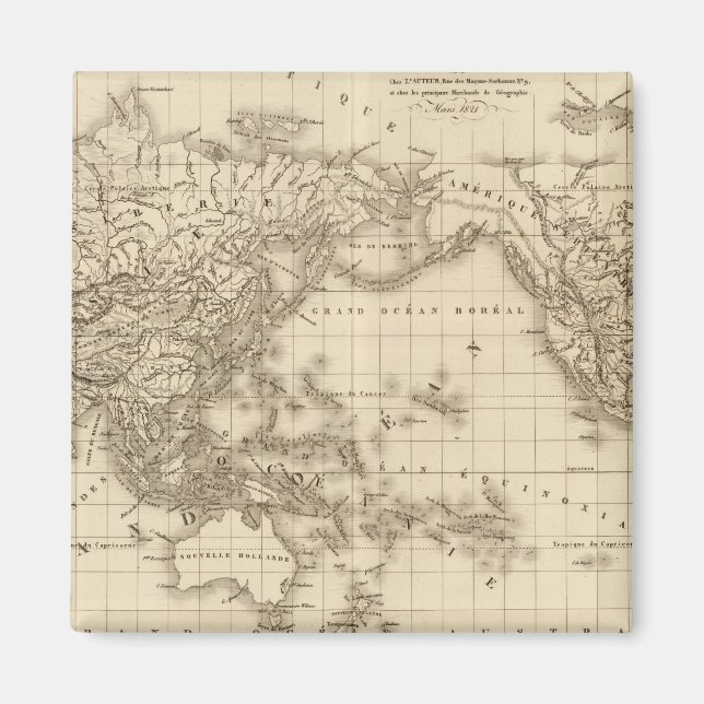 Physical world map magnet (Front)