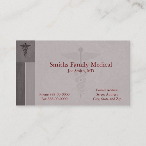 Customizable Physican Business Card