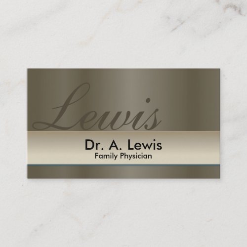 Physician and Medical Business Card Black Monogram