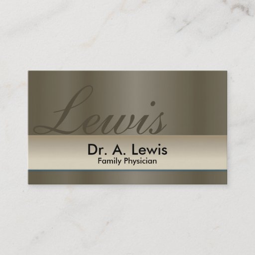 Customizable Physician and Medical Business Card Black Monogram