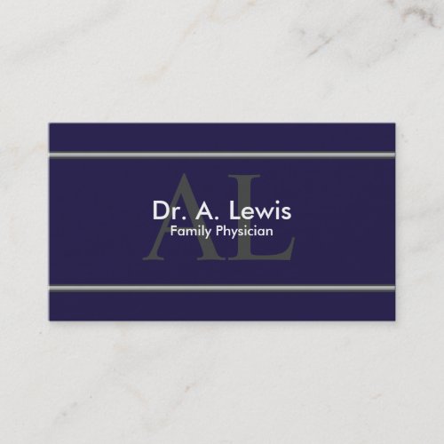 Physician and Medical Business Card - Monogram