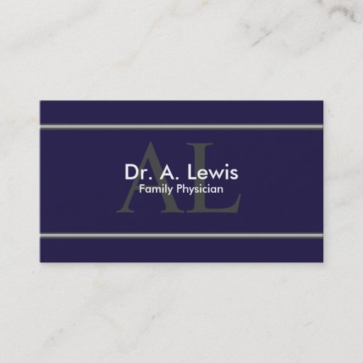 Customizable Physician and Medical Business Card - Monogram