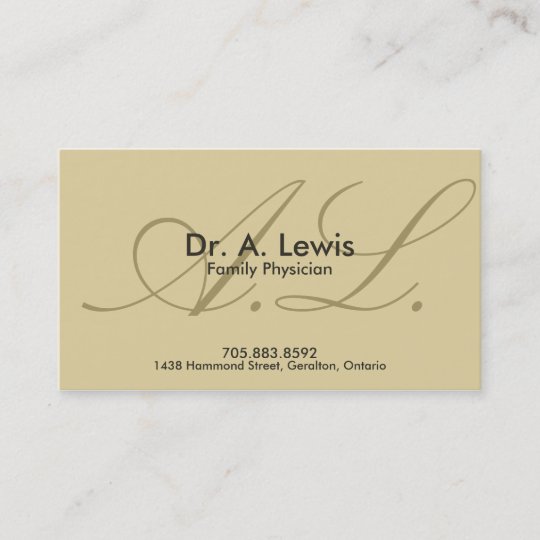 Physician And Medical Business Card Monogram Zazzle Com