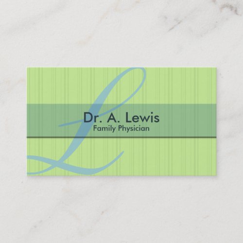 Physician and Medical Business Card - Monogram