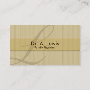 Physician and Medical Business Card - Monogram