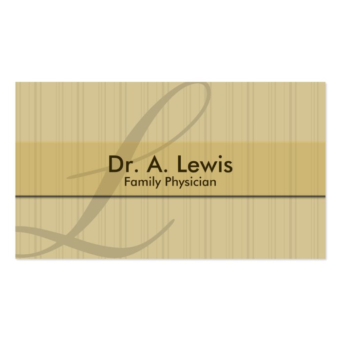 Physician and Medical Business Card   Monogram