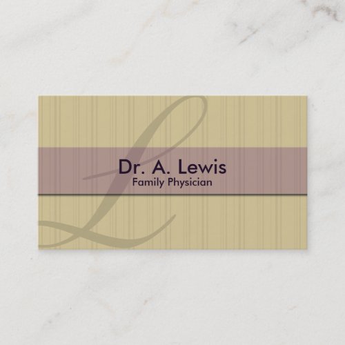 Physician and Medical Business Card - Monogram