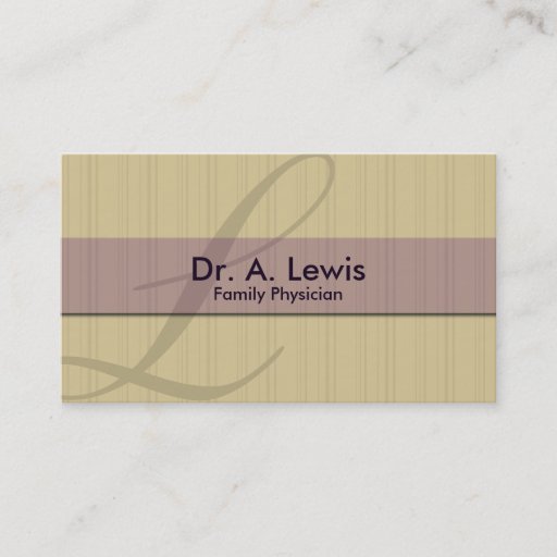 Customizable Physician and Medical Business Card - Monogram